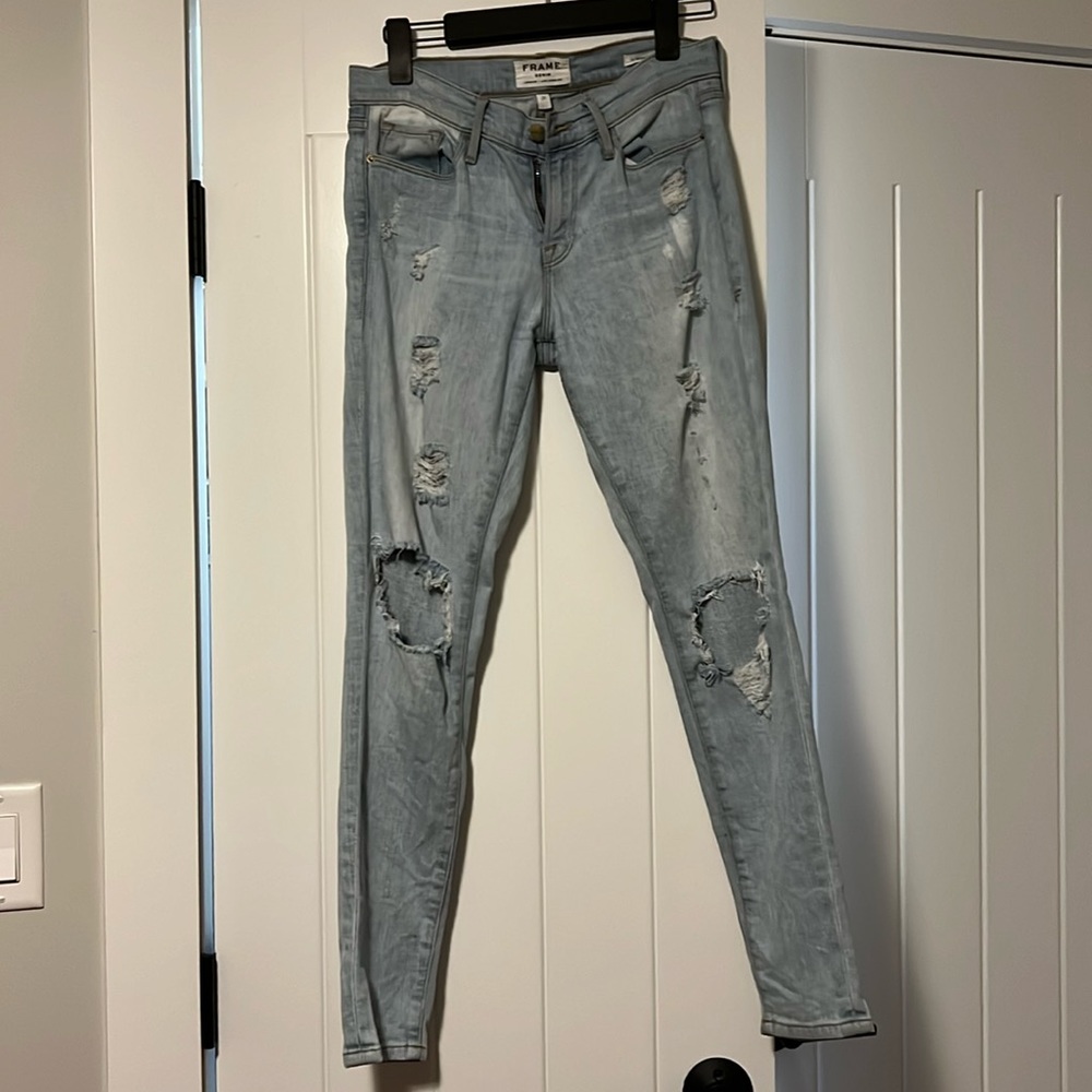 Distressed Frame Denim